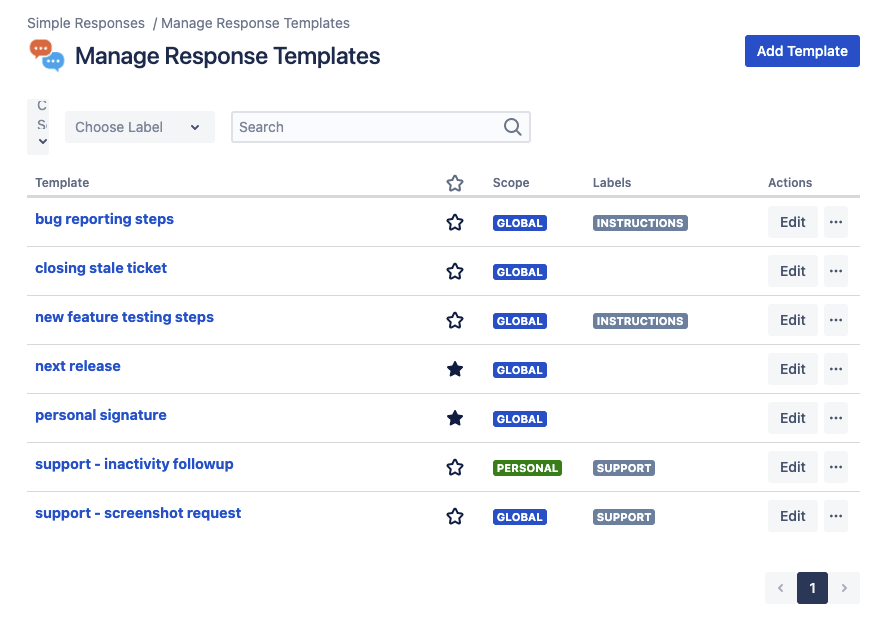 Easily Manage Templates.